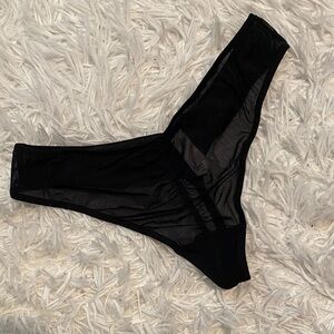 Victoria’s Secret Sheer Black High-Cut Bikini